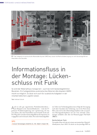  Information flow on the shop floor: closing the gap with wireless technology